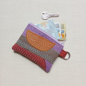 Coin Purse, Card Wallet, Boro Sashiko Wallet, Slow Stitching Pouch, Hand Embroidery Wallet, Applique Pouch
