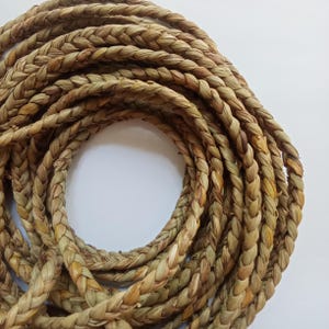 10mm Braided Natural Rope, Braided Mendong Rope, Ecofriendly Crafting Rope, Rustic Rope, Natural Fiber