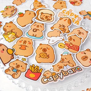 Capybara Cartoon Stickers | 10/20/30 Piece | Random Sticker Packs | Waterproof | UV Resistant | Free Shipping