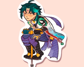 Naklejka na kij Xiao Pogo Stick [Genshin Impact]