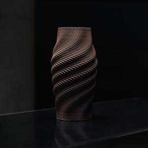 Puncta (III) – 3D-printad stengodsvas, parametrisk texturerad keramisk skulptur, modern heminredning