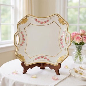 Nippon hand-painted porcelain serving tray