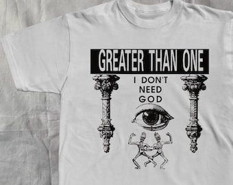 greater than one tshirt electronic techno disco christmas tee