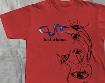 the cure tshirt lost wishes new wave pop rock goth christmas tee