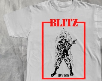 Blitz Live 1982 Vintage Punk Rock T-Shirt Oi