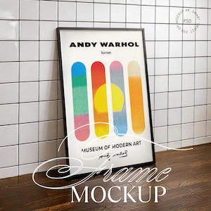 Single Black  Frame Mockup, Vertical PSD Frame Mockup Din A1 , Poster Mockup, Black Frame, Thin Frame Mockup