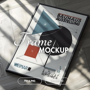 Single Schwarzer Rahmen, PSD Vertikaler Rahmen Din A1, Poster Mockup, Schwarzer Rahmen, Dünner Rahmen Mockup