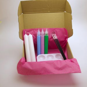 Kerzenmalerei Kit, DIY Kerzen, Kerzen bemalen, Candle Painting Box, Fun, Kerzen bemalen, Valentinstag, Anfänger, Aktivität, Geschenk