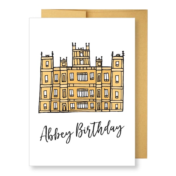 DIGITAL DOWNLOAD - "Abbey Birthday" Greeting Card 2 (5x7) - Downton Abbey Birthday Card