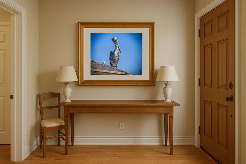 Jay Ligda Photography: Still Pelican on a Rooftop - Mockup