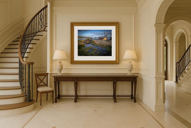 Jay Ligda Photography: Clouds Reflect Benicia March with Depot - Mockup