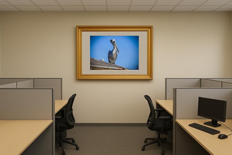Jay Ligda Photography: Still Pelican on a Rooftop - Mockup