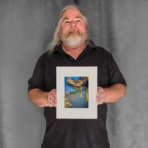 Old Rowboat and Water Reflections - 5-7/8"x4-3/8" Matted Photo Size