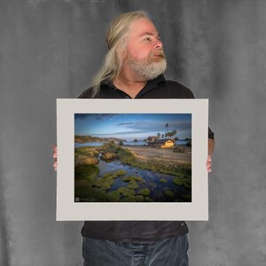 Clouds Reflect Benicia March with Depot - 11-3/8"x15-1/8" Matted Photo Size