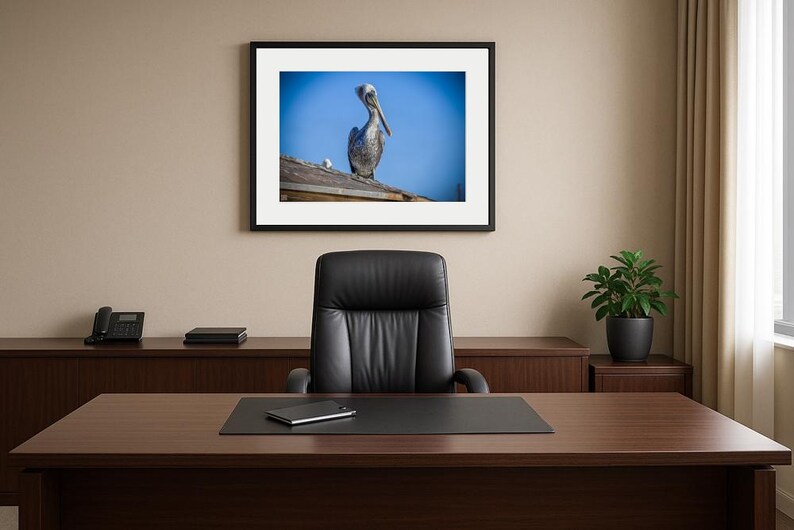 Jay Ligda Photography: Still Pelican on a Rooftop - Mockup