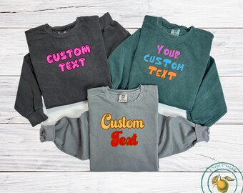 Maglietta con testo personalizzato Comfort Colors: maglietta con logo personalizzato