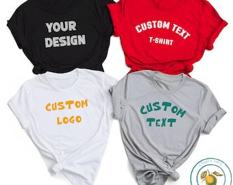 Maglietta con testo personalizzato: design personalizzato, aggiungi il tuo logo