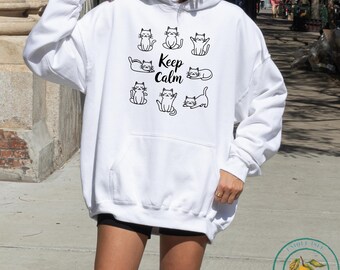 Maglietta da yoga carina, magliette retrò da donna, felpa girocollo motivazionale, maglietta da yoga con gatto divertente, magliette da meditazione da donna, regali per lo yoga