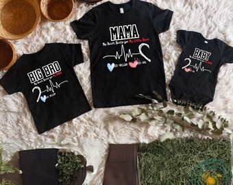 Magliette personalizzate per la festa della mamma, per mamma e figlio, magliette abbinate per mamma e figlio, abiti per mamma e figlio, primo regalo per la festa della mamma, mini maglietta per mamma del neonato