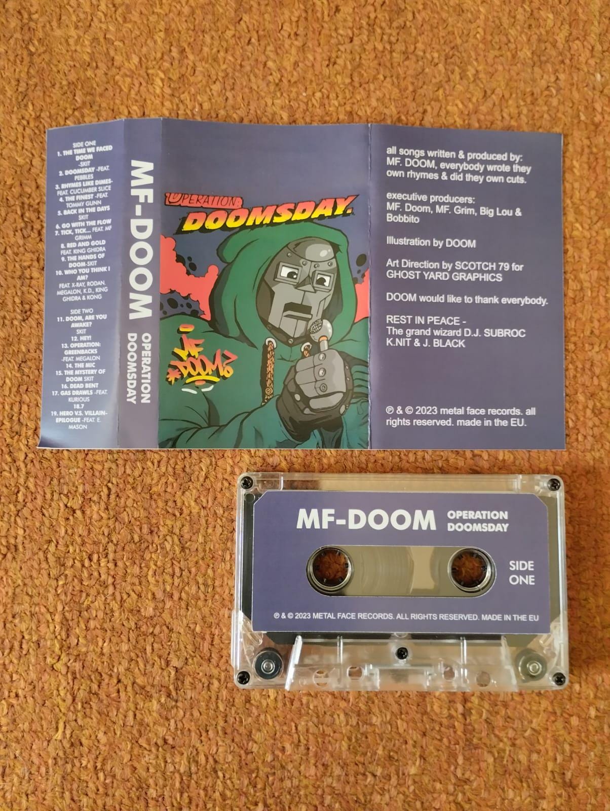 MF Doom Cassette Tape Operation: Doomsday Westside Doom Born Like