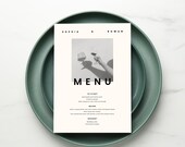 Menu Template | Printable Wedding Table Decor | Simple Clean Minimalist