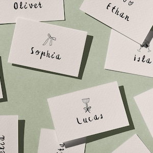 Menú ilustrado + Plantilla de tarjetas de mesa / Decoración de mesa imprimible dibujada a mano para bodas o fiestas de cumpleaños imagen 6