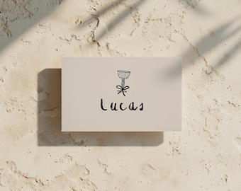Illustrated Wedding Table Place Cards Template | Editable Canva Name Cards | Printable Digital Download