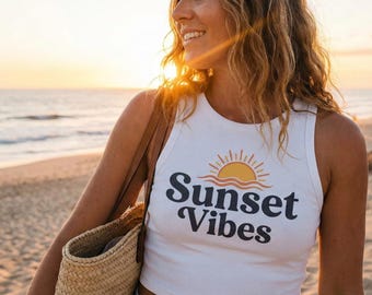 Sunset Vibes Schriftart: Laid Back Curves - Retro Branding Logos, Schriftart mit Farbverlauf, perfekt für T-Shirt Designs- kommerzielle Nutzung