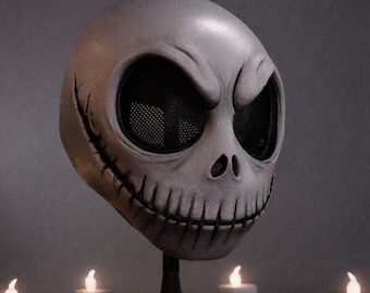 Tragbare Kürbis König Schädel-Maske | 3D gedruckter physischer Skelett-Geist-Helm mit Netzaugen | Gruselige Halloween Requisite | Gothic Maske