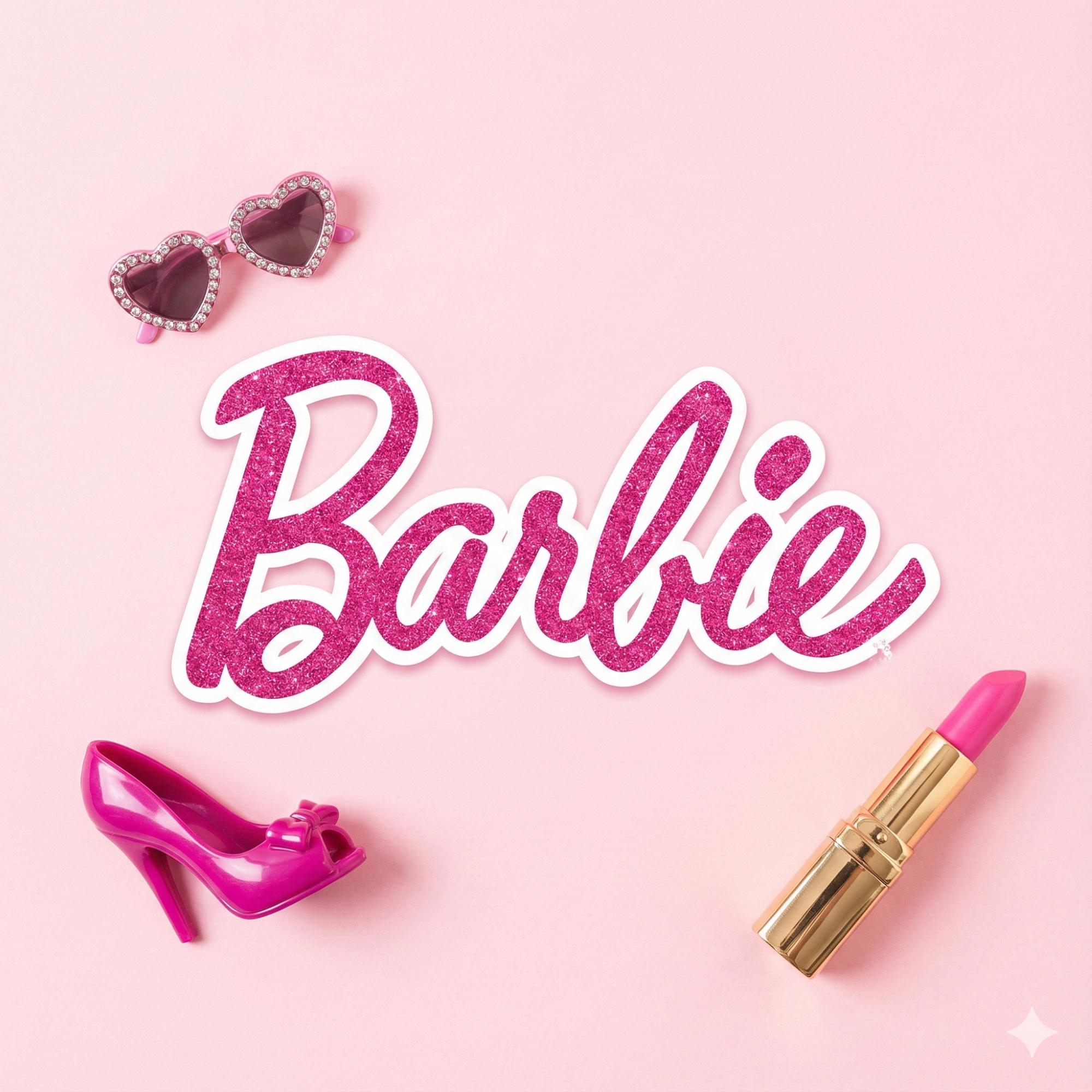 Doll Script Writing Barbie Font Cute Girly Doll Script: Pink Playful Display Typeface ...
