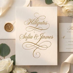 Luxuriöse Branding-Schriftart, Kalligrafie-Schriftart Hillgates Script mit Schnörkeln (OTF, handgeschriebener Stil, elegantes Hochzeitsdesign) – Kommerzielle Nutzung