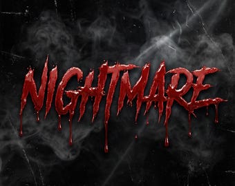 Bloody Terror Font: Spooky Drip Effect - Horror Typeface OTF, Halloween Party, Movie Titles- Commercial Use