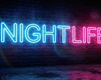 Neon Light Font Retro 80s Typeface, Cyberpunk Glow Style (OTF Format, Vinyl Cutting Friendly, Digital Use)- Commercial Use