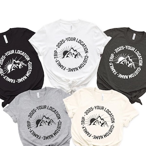 Custom Family Mountain Trip Shirt: Personalized Vacation Keepsake
