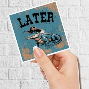 Adesivo Gator Kiss-Cut per insegnanti, regalo per l'ultimo giorno di scuola, regalo per la pensione, adesivo per insegnanti in pensione, regalo per fan dei Gator, regalo per gli amanti dei Gator