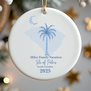 Personalisierte Charleston Ornament: South Carolina Chinoiserie Keramik Andenken
