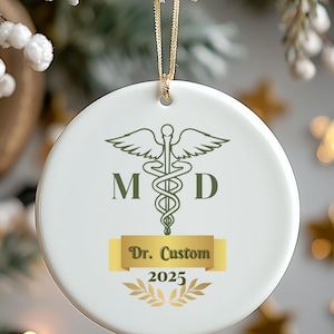 Decorazione natalizia per dottore, regalo di laurea personalizzato per la facoltà di medicina, ricordo per la laurea, ricordo per la cerimonia di compleanno del dottore, regalo per dottore.