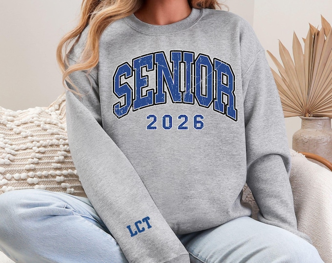 Spring Graduation Sweater Personalized Senior 2026 Sweatshirt: Custom Sleeve, Unisex Graduation ...