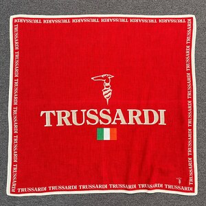 Vintage Trussardi Taschentuch Bandana Einstecktuch Schal Halstuch Stirnband Hals Wrap Accessoires Unisex Schals Kopf