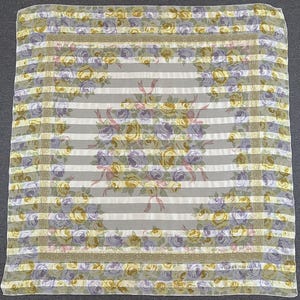 Vintage Pierre Balmain Floral Seidenschal Accessoires Viereck Schal Top Halstuch Wrap Schal Krawatte Foulards