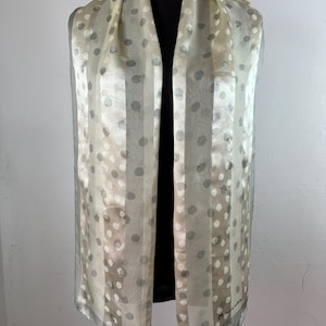 Vintage Mila Schon Long Silk Scarf, Neck Scarf, Head Scarf, Abstract Shawl, Vintage Foulard, Women Scarf Accessories, Stole Scarves