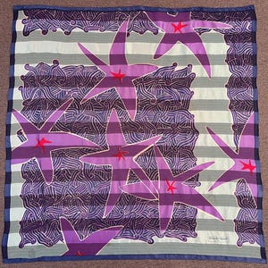 Vintage Lecoanet Hemant Paris Silk Scarf Accessories Square Scarf Top Neckerchief Wrap Shawl Neckwear Foulards