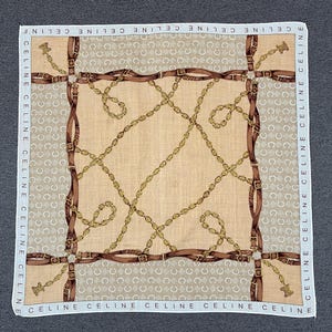 Vintage Celine Taschentuch Bandana Einstecktuch Schal Halstuch Stirnband Accessoires unisex Schals Kopftuch