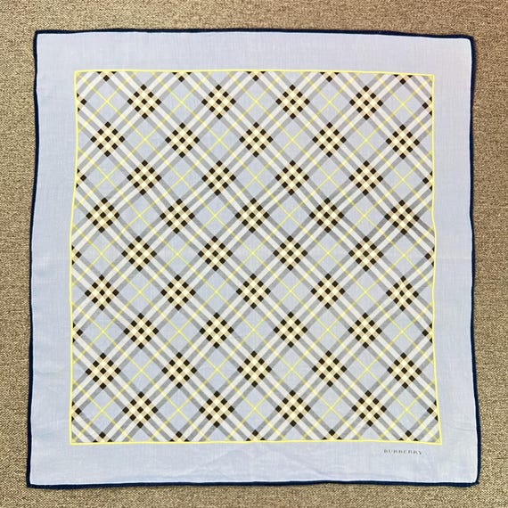 Vintage Burberry Handkerchief Bandana Pocket Square Scarf  display picture 1
