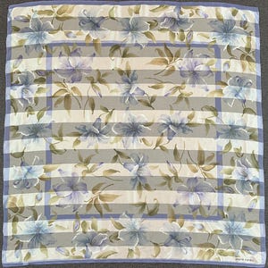 Vintage Pierre Cardin Floral Seidentuch Accessoires Viereck Schal Top Halstuch Wrap Schal Krawatte Foulards