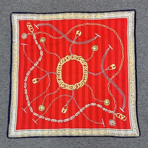 Vintage Roberta Di Camerino Handkerchief Bandana Pocket Square Scarf Neckerchief Headband Neck Wrap Accessories Unisex Scarves Head
