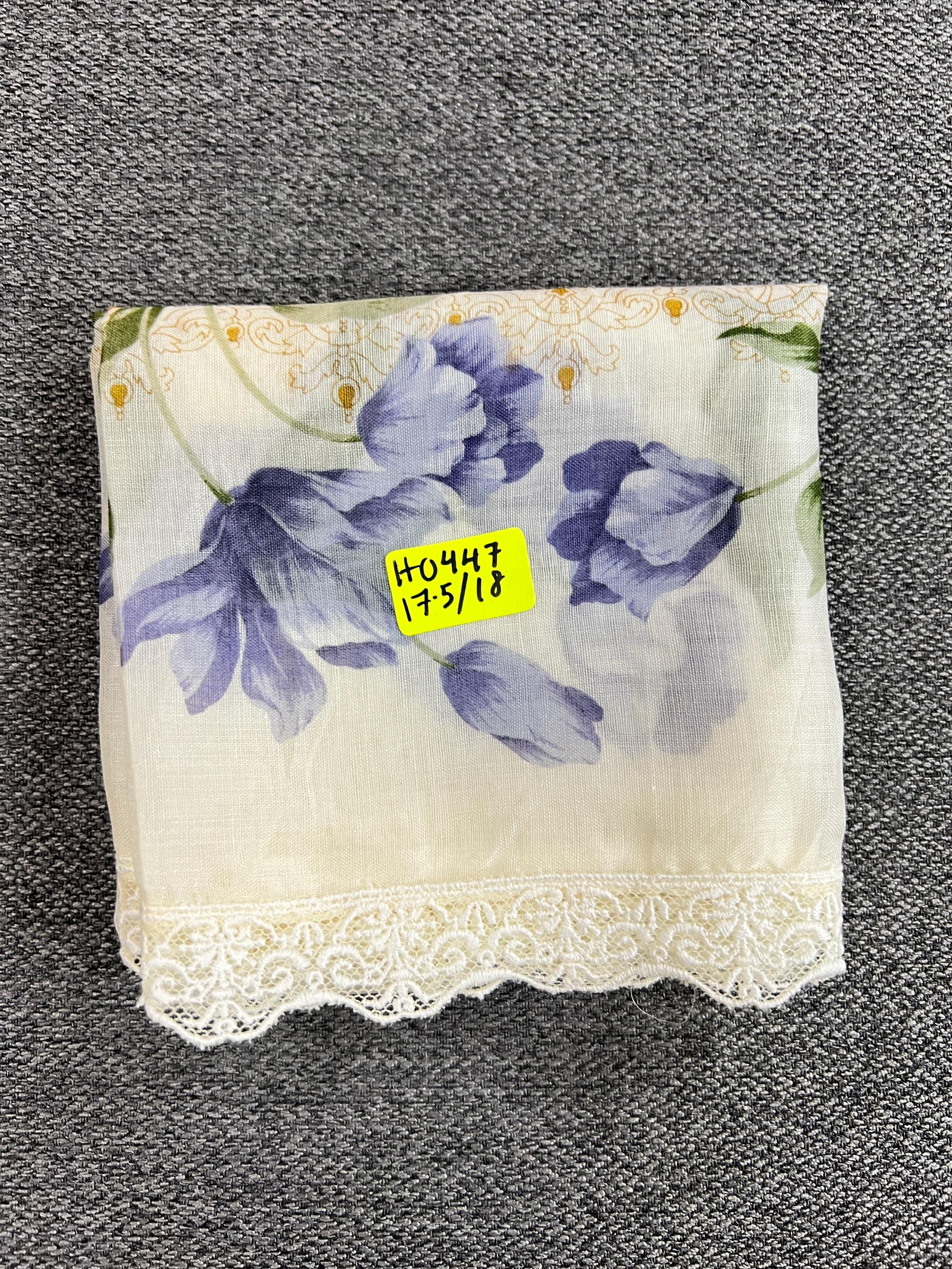Vintage Nina Ricci Floral Handkerchief Bandana Pocket Square  display picture 1