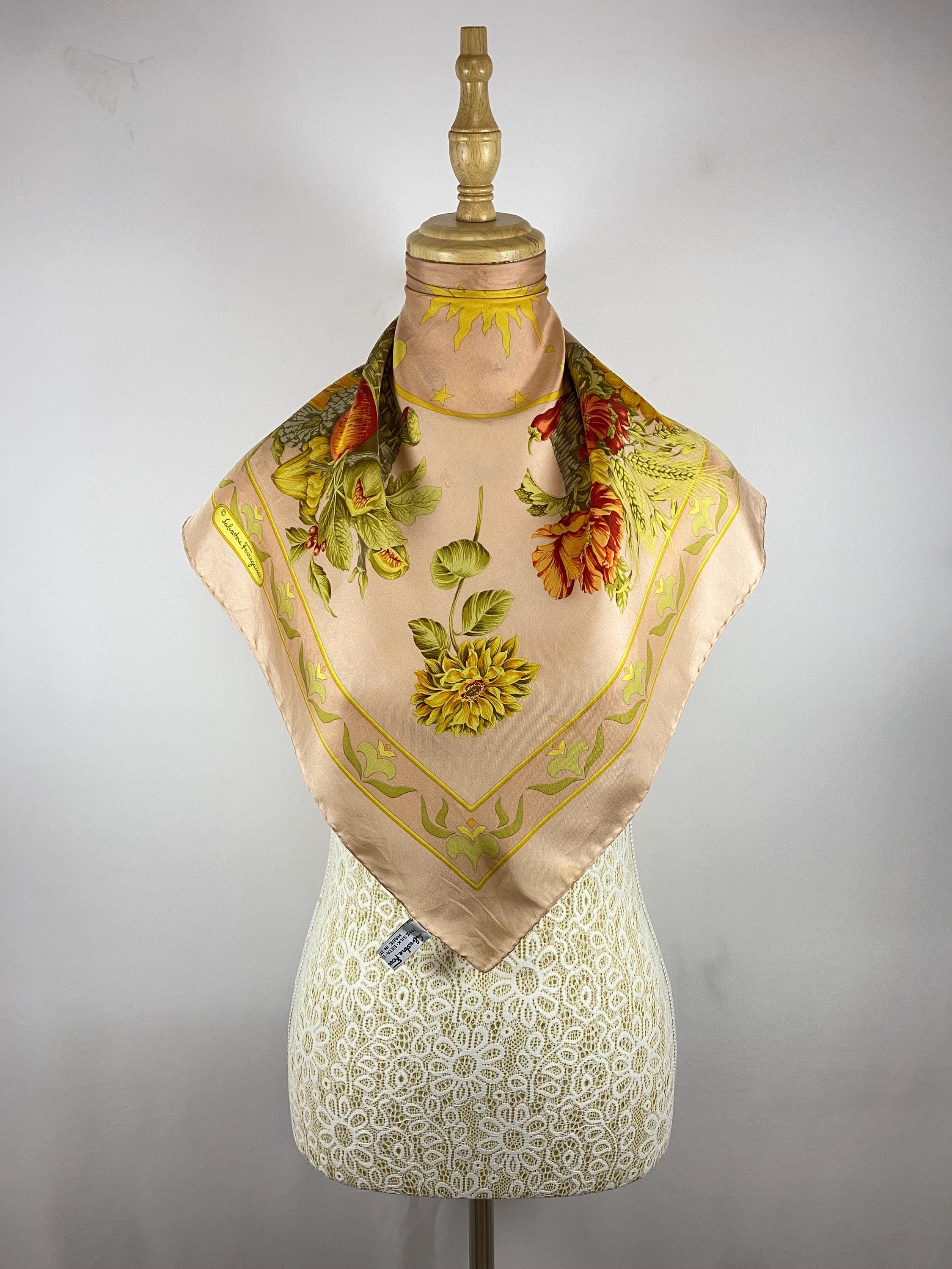 Salvatore Ferragamo Vintage Scarf - Etsy