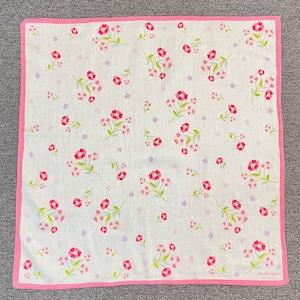Vintage Marie Claire Floral Handkerchief Bandana Pocket Square Scarf Neckerchief Headband Neck Wrap Accessories Unisex Scarves Head