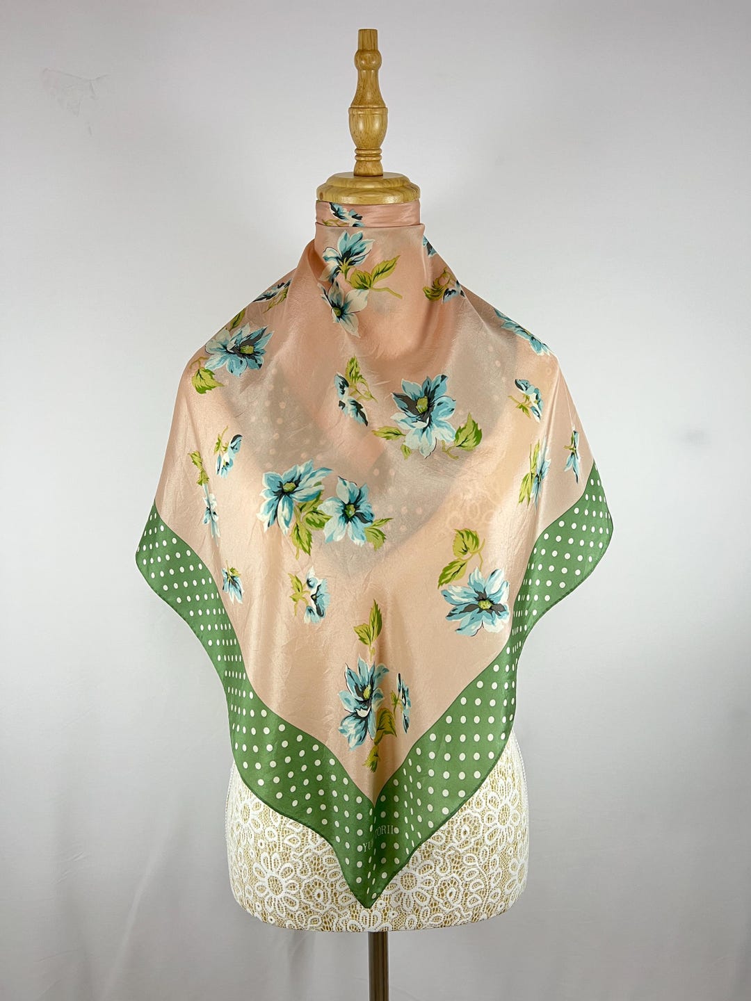 Vintage Yuki Torii Floral Silk Scarf Multicolour Women Accessories